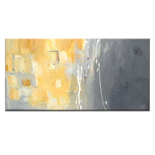 Our Artists' Collection 50 Shades Of Gray And Yellow Wall Art Temple